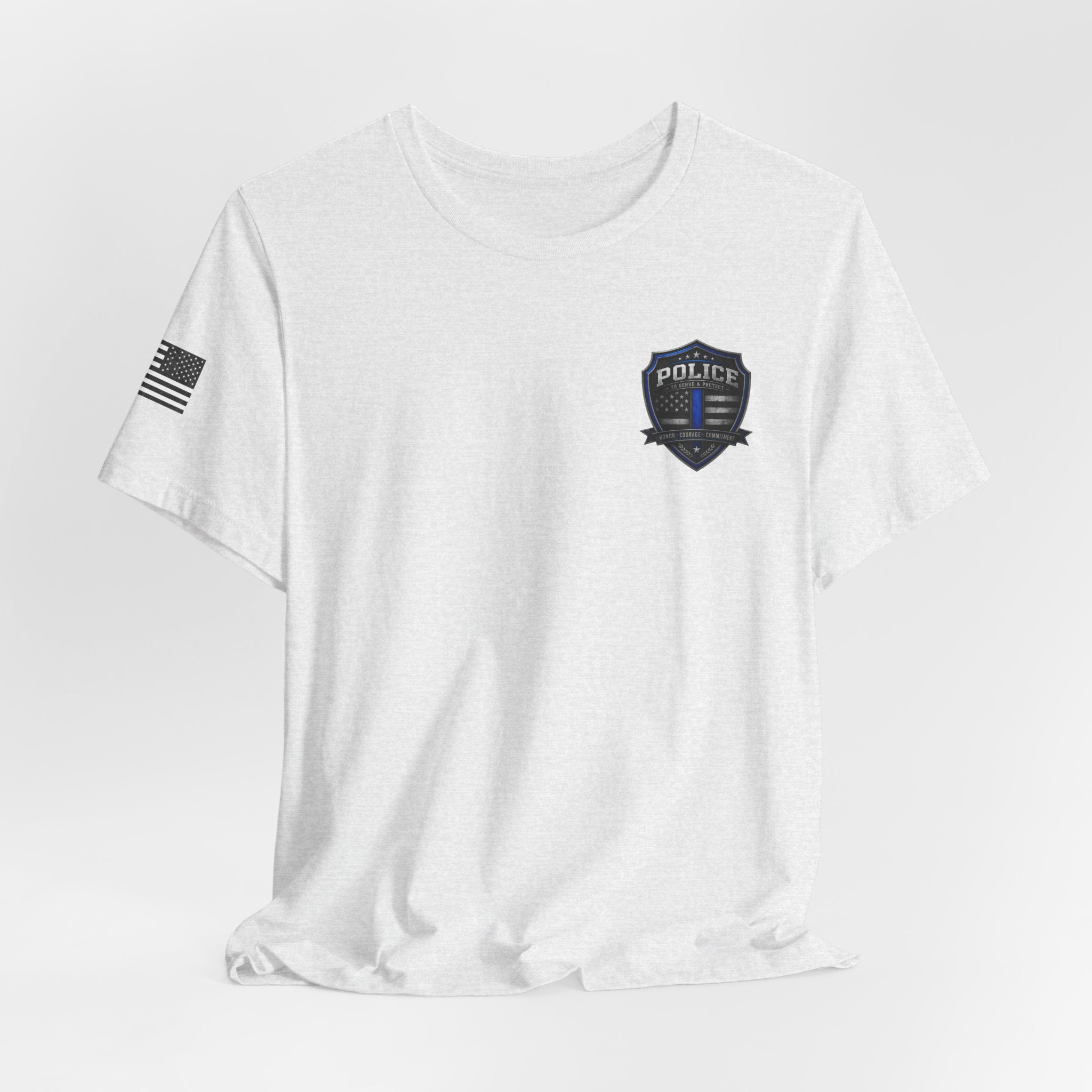 Serve With Honor Police T‑Shirt — Tactical Response Badge Tee