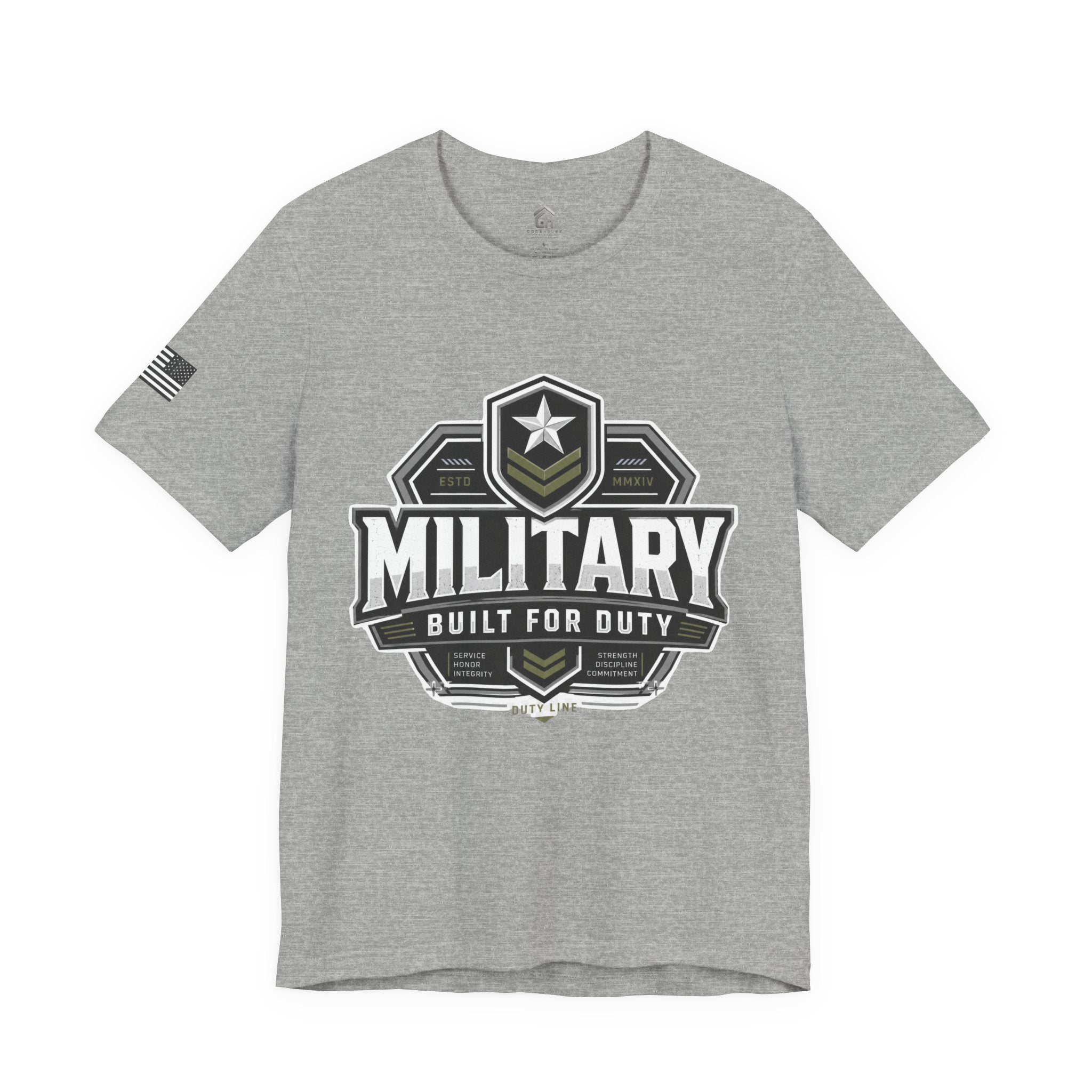 Military 'Built for Duty' T-Shirt — Patriotic Veteran & Active Duty Tee