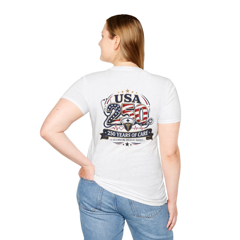 USA 250 Years of Care Nurse Shirt – Patriotic America’s Nurses 250th Anniversary Graphic Tee
