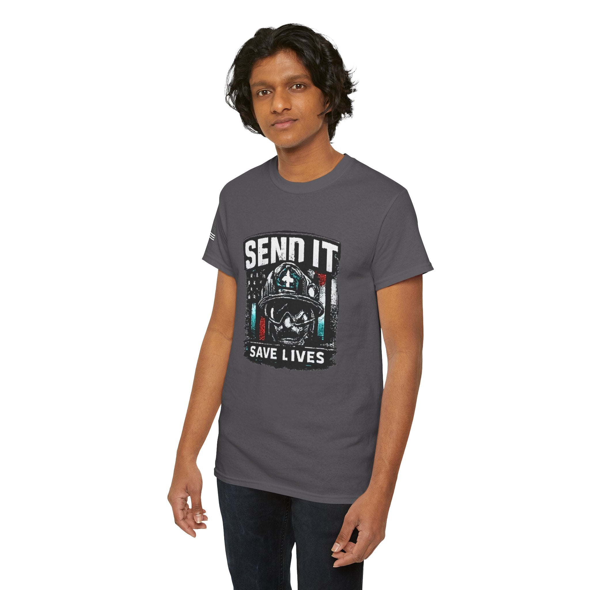 Send It Save Lives T‑Shirt — EMS/Paramedic Rescue Helmet Tee