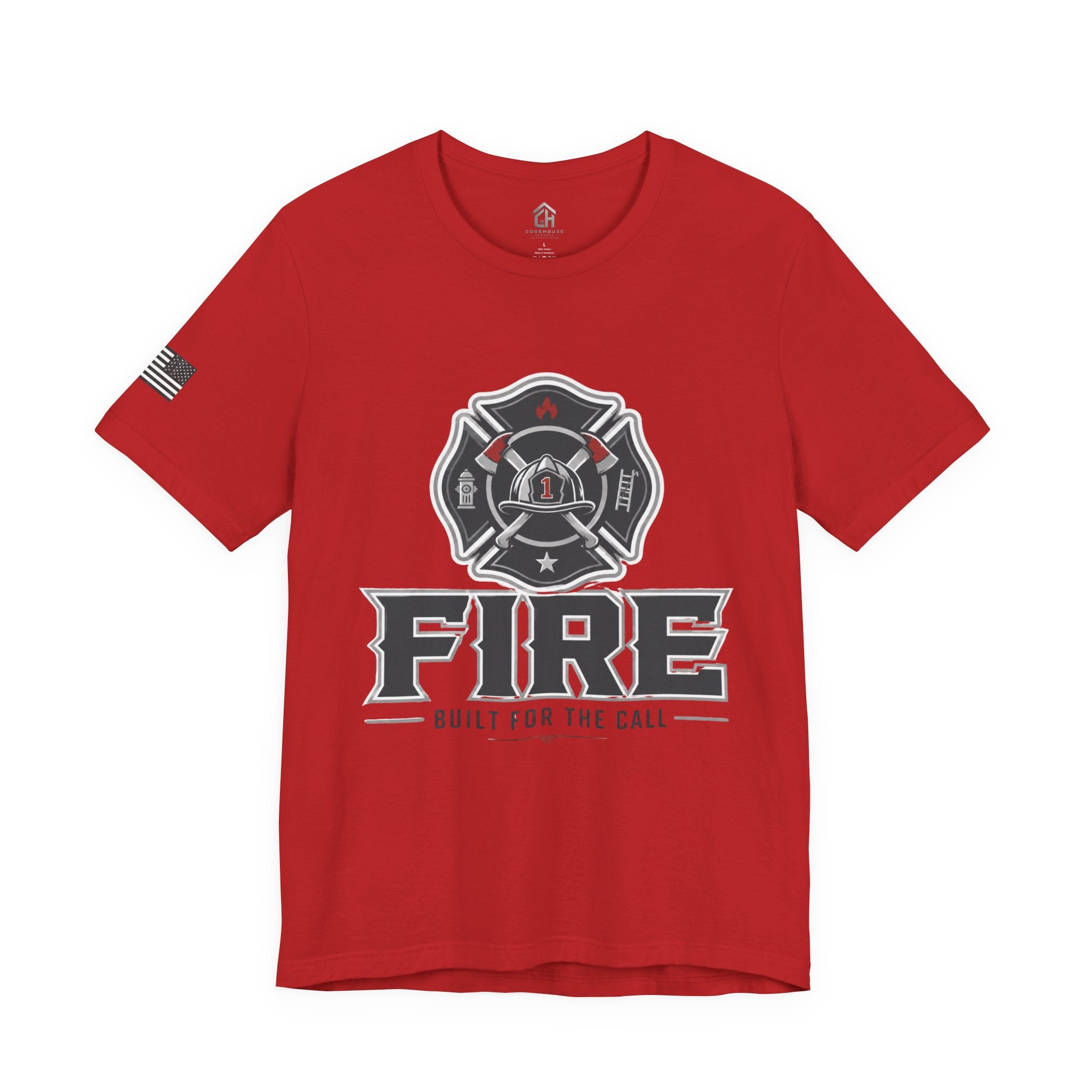 Firefighter T‑Shirt - "FIRE: Built for the Call" Graphic Tee