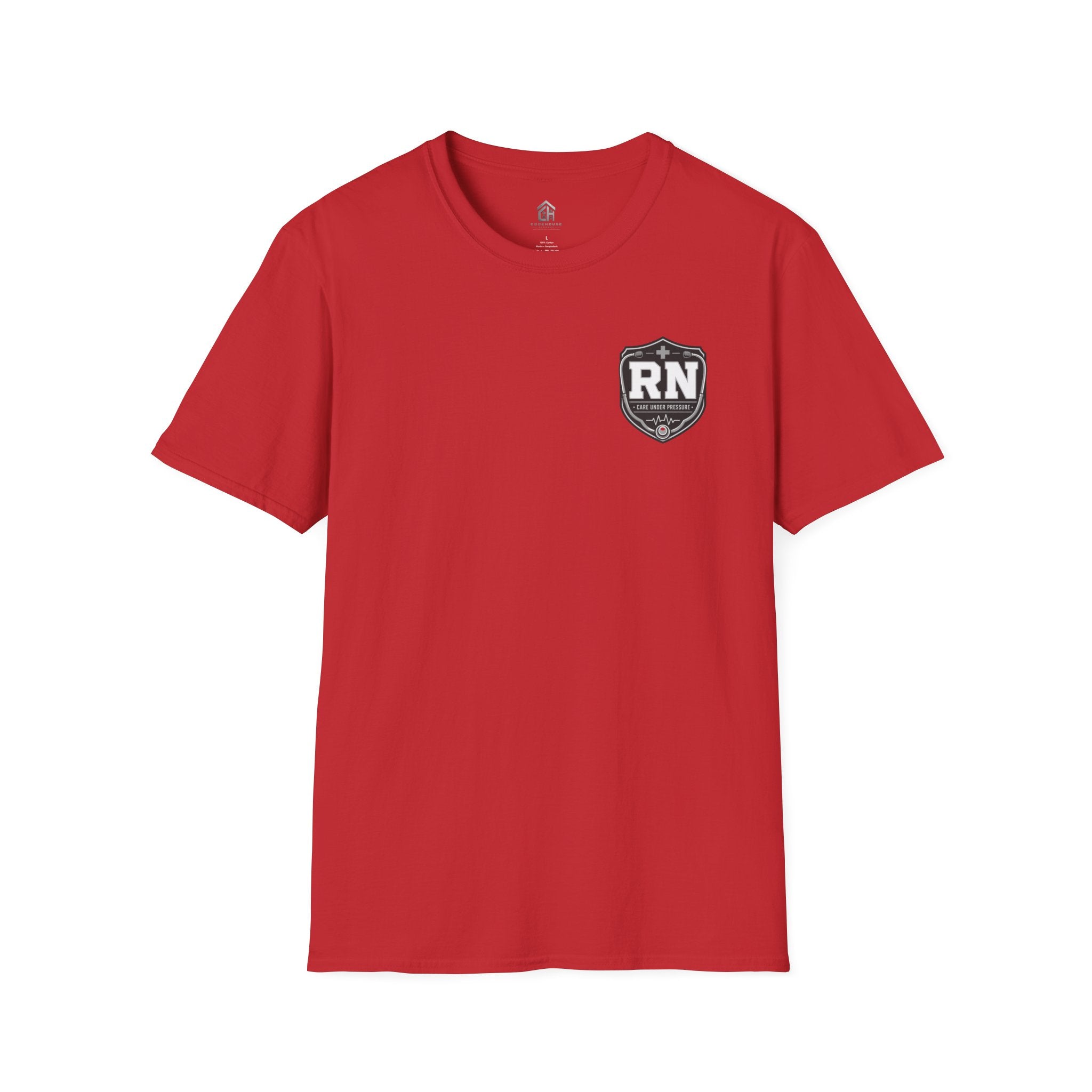 RN Badge T‑Shirt — Registered Nurse American flag