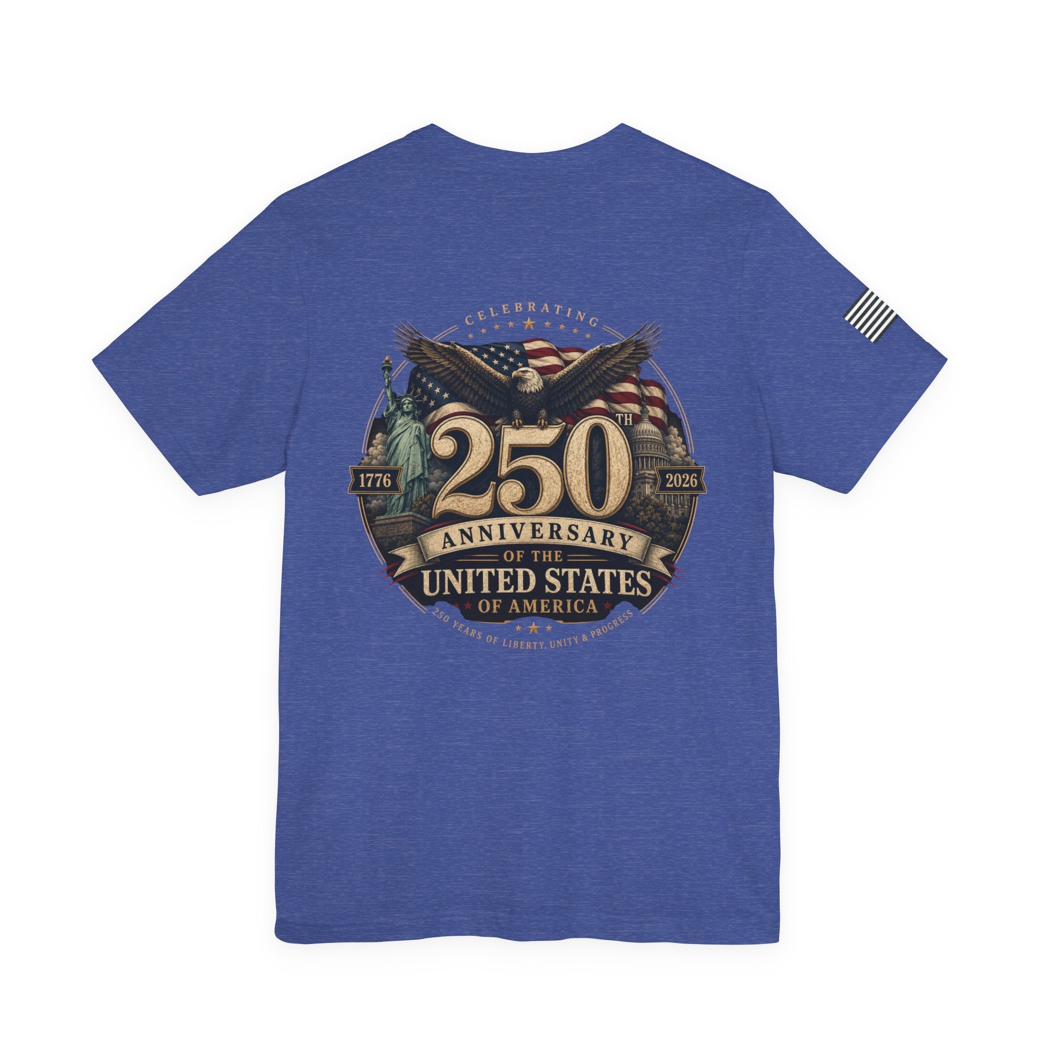 250th Anniversary USA T‑Shirt — American Eagle & Flag Commemorative Tee